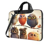 Laptop Sleeve Bag Shockproof Notebook Case Owls Birds Computer Carrying Case with Shoulder Strap 13 inch