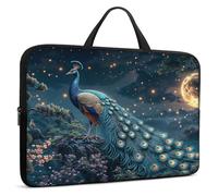Laptop Sleeve Bag with Handle Computer Protective Soft Cover Case for 14 Inch 13 Inch Laptop,Peacock Moon