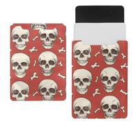 Laptop Sleeve Carry Case Protective Bag 14 inch, Waterproof Slim Computer Cover Bag for Tablet Notebook - Human Skull and Bones