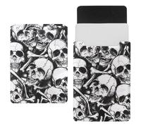 Laptop Sleeve Carry Case Protective Bag 14 inch, Waterproof Slim Computer Cover Bag for Tablet Notebook - Human Skulls and Bones
