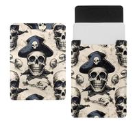 Laptop Sleeve Carry Case Protective Bag 14 inch, Waterproof Slim Computer Cover Bag for Tablet Notebook - Pirate Skulls and Bones
