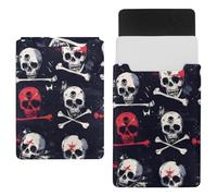 Laptop Sleeve Carry Case Protective Bag 14 inch, Waterproof Slim Computer Cover Bag for Tablet Notebook - Blood Skull and Bones