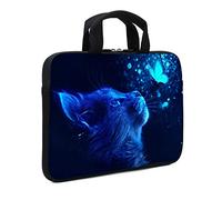 Laptop Sleeve Case 11.6" 12.1 Inch Neoprene Laptop Sleeve/Notebook Computer Pocket Case/Chromebook Case/Tablet Briefcase Carrying Bag Compatible For Men， Women ，boys， girls (blue cat)