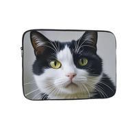 Laptop Sleeve Case 12 inch Shockproof Computer Carrying Bag Black and White Cats Laptop Bag Slim Protective Case