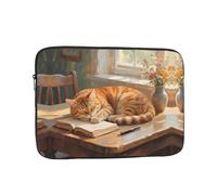 Laptop Sleeve Case 12 inch, Shockproof Protective Laptop Cover Cat on the Desk Briefcase Portable Carrying Computer Bag