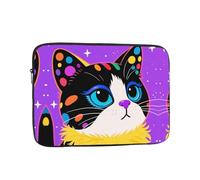 Laptop Sleeve Case 12 inch, Shockproof Protective Laptop Cover Colorful Cat Briefcase Portable Carrying Computer Bag