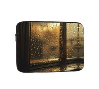 Laptop Sleeve Case 12 inch, Shockproof Protective Laptop Cover Rain Hits the Window Briefcase Portable Carrying Computer Bag