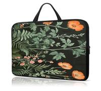 Laptop Sleeve Case 12 Inch, with Handle Computer Shockproof Protective Soft Cover Case,Midnight Flowers