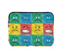 Laptop Sleeve Case 13-14 Inch Classical Computer Cases for Laptop Colorful Pop Art Style Face Icons Computer Sleeve with Zipper for Men Women