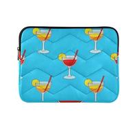 Laptop Sleeve Case 13-14 Inch Classical Laptop Storage Bag Summer Lemon Drink Blue Case with Zipper for Work Journey accesorios para