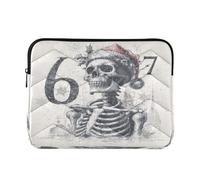 Laptop Sleeve Case 13-14 Inch Classical Travel Laptop Bag Handbag Skeleton 67 Death Computer Bag with Zipper for Men Women