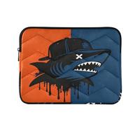 Laptop Sleeve Case 13-14 Inch Classy Laptop Sleeve Case Street Style Shark Red Blue for Work Journey rifle and co M
