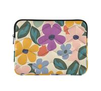 Laptop Sleeve Case 13-14 Inch Concise Case for Laptop Fashionable Colorful Flowers Notebook Computer Pocket for Work Travel