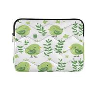Laptop Sleeve Case 13-14 Inch Concise Computer Bag Emerald Green Cute Playful Bird for Men Women rifle and co M