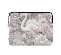 Laptop Sleeve Case 13-14 Inch Concise Computer Case White Flamingo Flowers Carrying Bag with Zipper for Laptop Computer von holzhausen