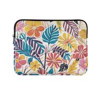 Laptop Sleeve Case 13-14 Inch Concise Laptop Bag Briefcase Colorful Summer Hawaiian Flowers Notebook Computer Pocket for Men Women bolsa para