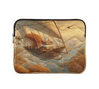 Laptop Sleeve Case 13-14 Inch Concise Laptop Bag with Zipper Flying Ship Squirrel Computer Carrying Bag for Work Travel