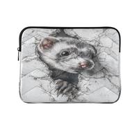 Laptop Sleeve Case 13-14 Inch Concise Laptop Case Bag Ferret Mouse Marle Wall 3D Computer Bag with Zipper for Men Women