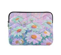 Laptop Sleeve Case 13-14 Inch Concise Laptop Case Bag Mint Green Daisy Flowers for Men Women estuche para M