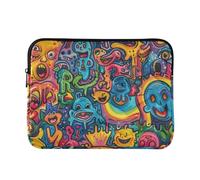 Laptop Sleeve Case 13-14 Inch Concise Laptop Case Bag Pride Doodles Computer Briefcase with Zipper for Travel Business