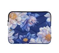 Laptop Sleeve Case 13-14 Inch Concise Laptop Sleeve Bag Blue and White Vintage Daisies Notebook Computer Pocket for Men Women