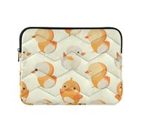 Laptop Sleeve Case 13-14 Inch Concise Laptop Sleeve Bag Orange Cartoon Cute Duckling Carrying Bag with Zipper for Men Women