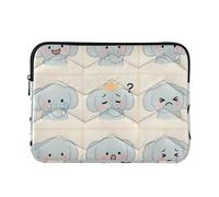 Laptop Sleeve Case 13-14 Inch Concise Laptop Sleeves Cute Cartoon Blue Elephants Computer Bag for Men Women