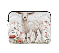 Laptop Sleeve Case 13-14 Inch Concise Sleeve for Laptop Cartoon Cute Goat FLOWER Mushroom Computer Bag with Zipper for Work Travel altego clear laptop