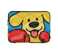 Laptop Sleeve Case 13-14 Inch Concise Travel Laptop Sleeve Bag Boxing Yellow Dog Computer Briefcase with Zipper for Men Women