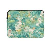 Laptop Sleeve Case 13-14 Inch Cool Computer Sleeve with Zipper Cartoon Baboon Mint Green Tropical for Travel Business Rifle and co