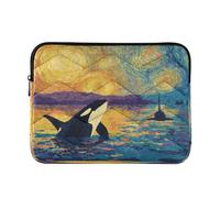 Laptop Sleeve Case 13-14 Inch Cool Laptop Cases Post-impressionism Art Orca Notebook Computer Pocket for Work Journey