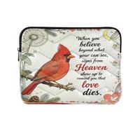 Laptop Sleeve Case 13-14 Inch Cool Laptop Cases Red Bird Sign from Heaven Angel Computer Case with Zipper for Work Journey estuche para