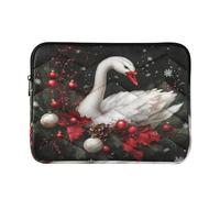 Laptop Sleeve Case 13-14 Inch Cool Laptop Sleeves Christmas Red Swan White for Work Journey case para M