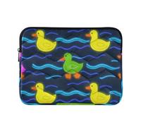 Laptop Sleeve Case 13-14 Inch Cool Sleeve for Laptops Cute Animal Colorful Fluorescent Duckling Case with Zipper for Work Travel funda para computadora