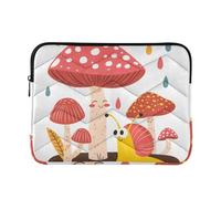 Laptop Sleeve Case 13-14 Inch Cool Sleeve for Laptops Cute Red Snail Mushroon Computer Case with Zipper for Travel Business