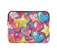 Laptop Sleeve Case 13-14 Inch Cool Sleeve for Laptops Graffiti Art Hearts Stars Sweet Travel Laptop Bag Handbag for Men Women altego clear laptop