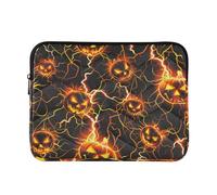 Laptop Sleeve Case 13-14 Inch Cool Tablet Briefcase Carrying Bag Horrors Lightning Pumpkin Halloween for Men Women funda para