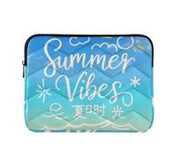 Laptop Sleeve Case 13-14 Inch Cute Computer Bag Summer Vibes Beach Sky Blue Notebook Computer Pocket for Work Travel rifle and co