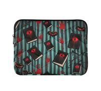 Laptop Sleeve Case 13-14 Inch Cute Sleeve for Laptops Halloween Red Devil's Eye Blood Handprint Computer Bag with Zipper for Men Women