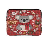 Laptop Sleeve Case 13-14 Inch durables Laptop Sleeves Merry Christmas Koala Red Plaid for Work Journey estuche para M