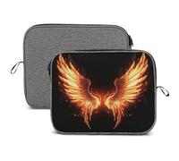 Laptop Sleeve Case, 13 14 Inch Fire Angle Wings Printed Water Resistant Computer Carrying Bag