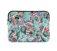Laptop Sleeve Case 13-14 Inch Laptop Sleeves Cartoon Fashion Statue Of Liberty Computer Case with Zipper for Work Travel