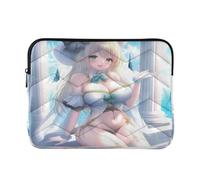 Laptop Sleeve Case 13-14 Inch Lightweight Case for Laptop A Holy Pure-White Elf Anime Girl Computer Briefcase with Zipper for Work Journey