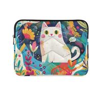 Laptop Sleeve Case 13-14 Inch Lightweight Computer Case The Cat in The Garden Travel Laptop Bag Handbag for Work Journey