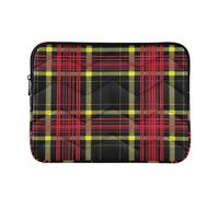 Laptop Sleeve Case 13-14 Inch Lightweight Computer Cases for Laptop Buffalo Plaid Black Yellow Red for Work Journey accesorios para M