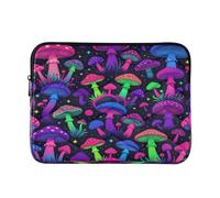 Laptop Sleeve Case 13-14 Inch Lightweight Laptop Storage Bag Magic Mushrooms Neon Computer Bag with Zipper for Work Journey