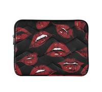 Laptop Sleeve Case 13-14 Inch Lightweight Sleeve for Laptop Gothic Darkness Red Lips Computer Carrying Bag for Work Travel