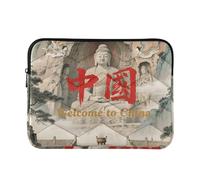 Laptop Sleeve Case 13-14 Inch Polyester Case for Laptop Welcome to China Scenery Culture for Work Journey Bolsa para