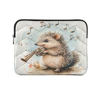 Laptop Sleeve Case 13-14 Inch Polyester Computer Cases for Laptop Royal Hedgehog Cute Music Computer Case with Zipper for Travel Business