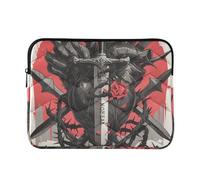 Laptop Sleeve Case 13-14 Inch Portable Computer Cases for Laptop Dark Style Daggers and Human Heart Black and Red Notebook Computer Pocket for Travel Business